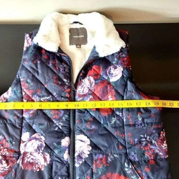 Maurices Floral Ski Vest Sz M - Picture 8 of 8